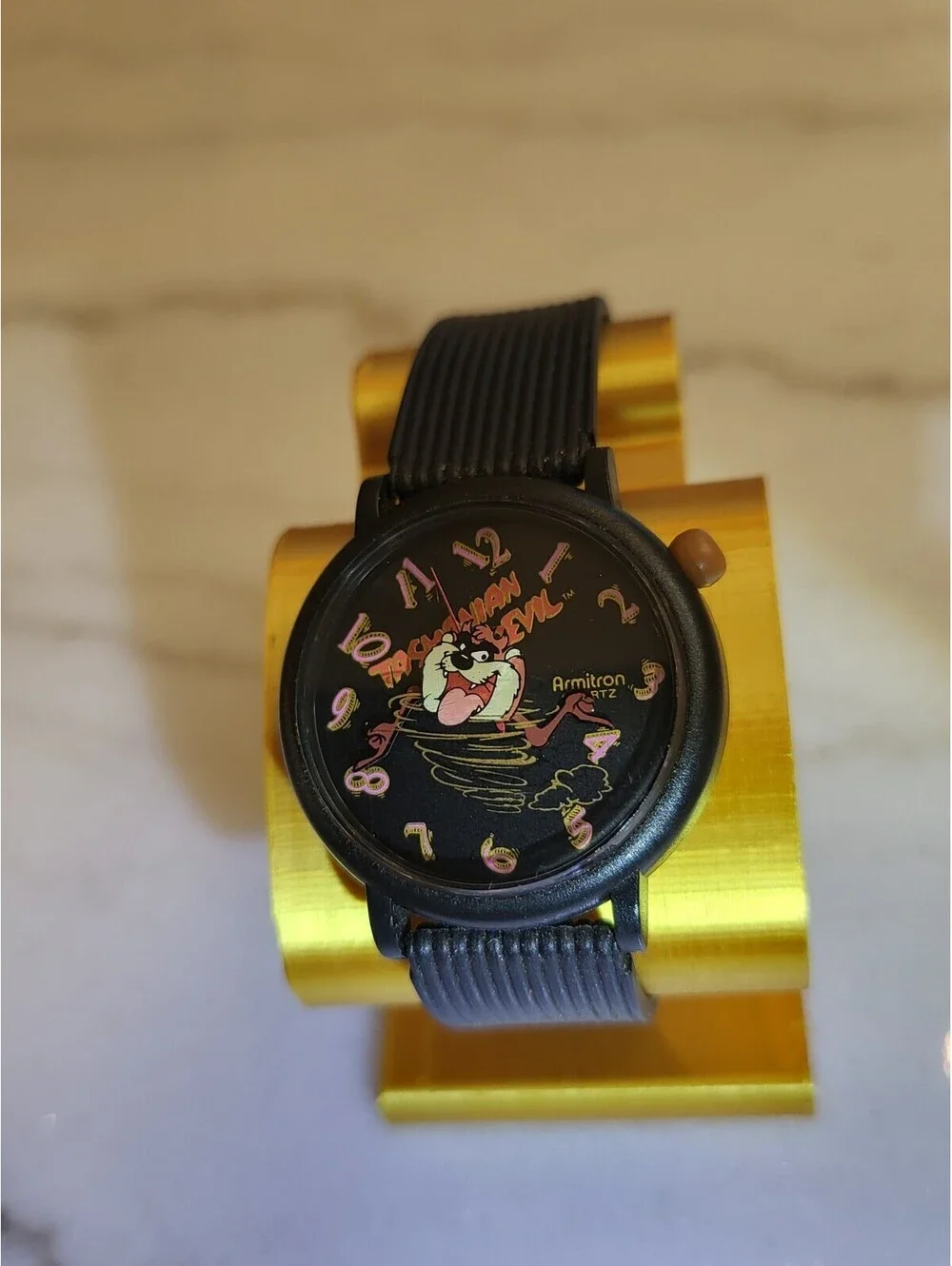 Vtg 1994 Armitron Watch Warner Bros Taz Tazmanian Devil Running NEW battery EUC